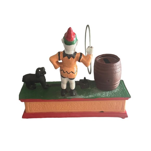 Vintage Cast Iron Mechanical Bank mechanical Dog Missing Stopper - Picture 2 of 5